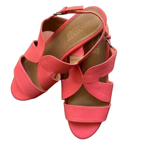 Aerosoles Appreciate Women's Wedge Sandal Coral Snake 9.5M - Picture 1 of 8
